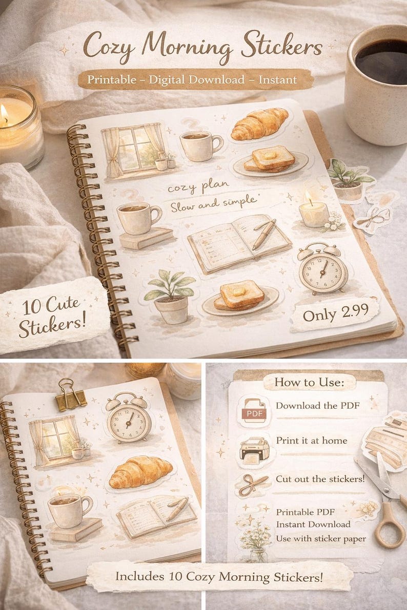 Cozy Tea Ritual Digital Sticker for Goodnotes | Aesthetic Planner ...