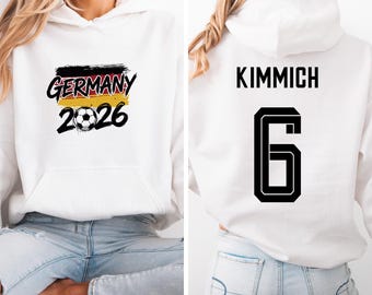 Deutschland Football Fan World Tournament Gift, Kimmich #6 Germany Star Player 2-Sided Soccer Jersey Style Graphic Unisex Tshirt