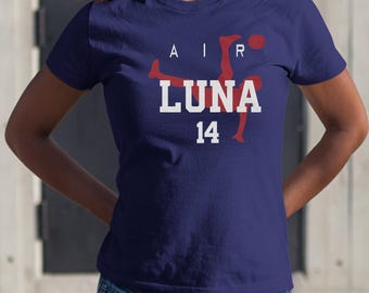 Koszulka piłkarska inspirowana Mistrzostwami Świata USA 2026 Air Luna #14 w stylu animowanym, z grafiką, prezent dla gwiazdy futbolu Stanów Zjednoczonych