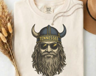 Comfort Colors Tennessee Football Maskottchen Shirt, Retro Viking Fan Tee