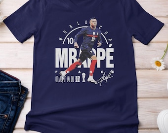 Camiseta de jugador estrella de fútbol de Air France, Mbappé, regalo personalizado, unisex