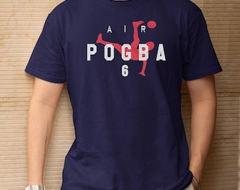 France 2026 World Tournament Inspired Star Player Football Gift, Air P. Pogba #6 Soccer Graphic Tee, Animated Style Unisex T-Shirt
