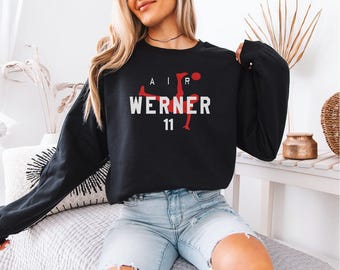 Animiertes Style Air Werner # 11 Fußball Grafik-T-Shirt, Deutschland Fußballstar Spieler Geschenk, 2026 USA World Tournament inspiriert Unisex T-Shirt