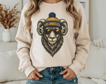 Los Angeles Football Mascot Shirt, Retro LA Game Day Tee, Football Hoodie Sweatshirt