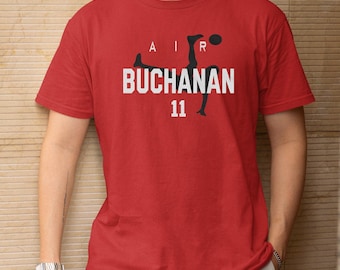 Animated Air Buchanan #11 Soccer Graphic Tee, Canada Star Player Football Gift, 2026 World USA Tournament Inspired Unisex T-Shirt