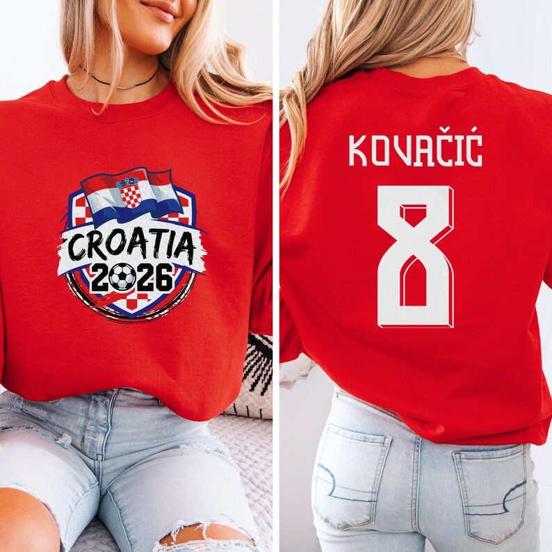 Croatia Star Player Kovacic #8 Graphic Tee, World Tournament Football Fans Gift, 2-Sided Soccer Jersey Style Soccer Unisex T-Shirt image 12