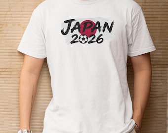 Koszulka z nadrukiem inspirowanym Mistrzostwami Świata w Piłce Nożnej, animowana flaga Japonii, koszulka z nadrukiem, prezent sportowy dla kibiców piłki nożnej