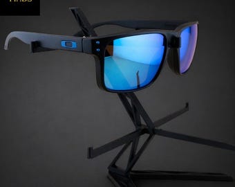 Gafas de sol deportivas Zafiro Iridium/Negro Mate/Logotipo Azul