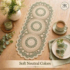 Crochet Dining Set Pattern Bundle, Table Runner, Placemat, Coaster PDF Patterns (Farmhouse Decor) image 3