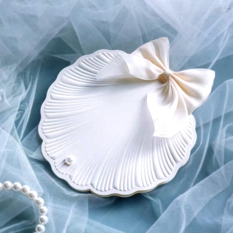 Seashell Laser Cut Wedding Invitation, Ivory Pearl Insert, Beach Theme ...