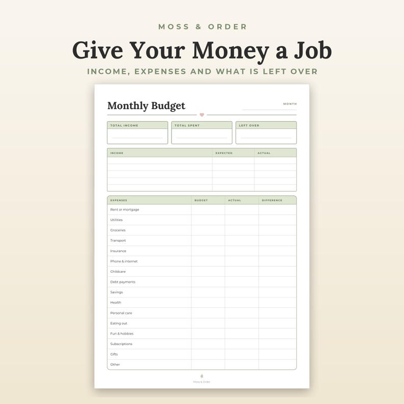 Budget Planner Printable, Monthly Bill Tracker, Savings, Debt Payoff, Expense Log, A4 Letter immagine 2