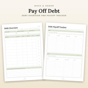 Budget Planner Printable, Monthly Bill Tracker, Savings, Debt Payoff, Expense Log, A4 Letter immagine 4