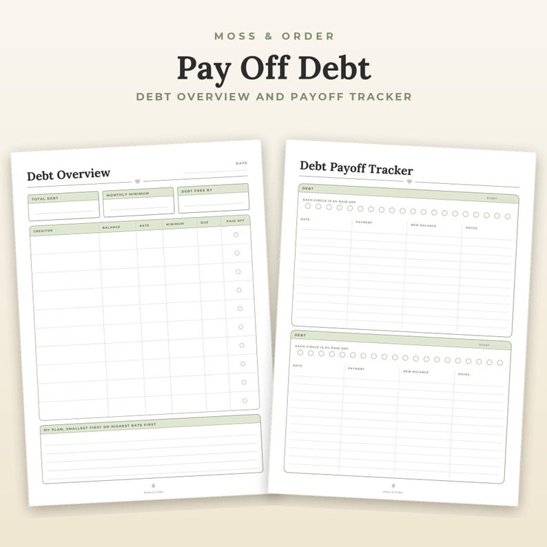 Budget Planner Printable, Monthly Bill Tracker, Savings, Debt Payoff, Expense Log, A4 Letter immagine 4