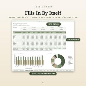 Complete Money Bundle, Budget Spreadsheet for Excel and Google Sheets and Printable Budget Planner, Bill, Savings and Debt Tracker image 5