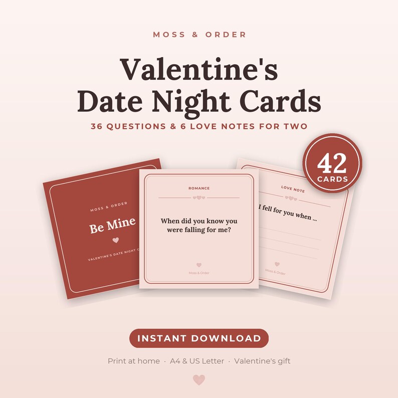 Ultimate Couples Bundle, 276 Printable Conversation Cards, Date Night Questions, Couples Advent Calendar, Valentine Cards, Gift image 6