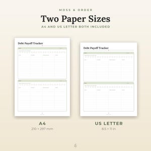 Debt Payoff Planner Printable, Snowball Tracker, Loan Payment Log, Credit Card Chart, A4 Letter image 4