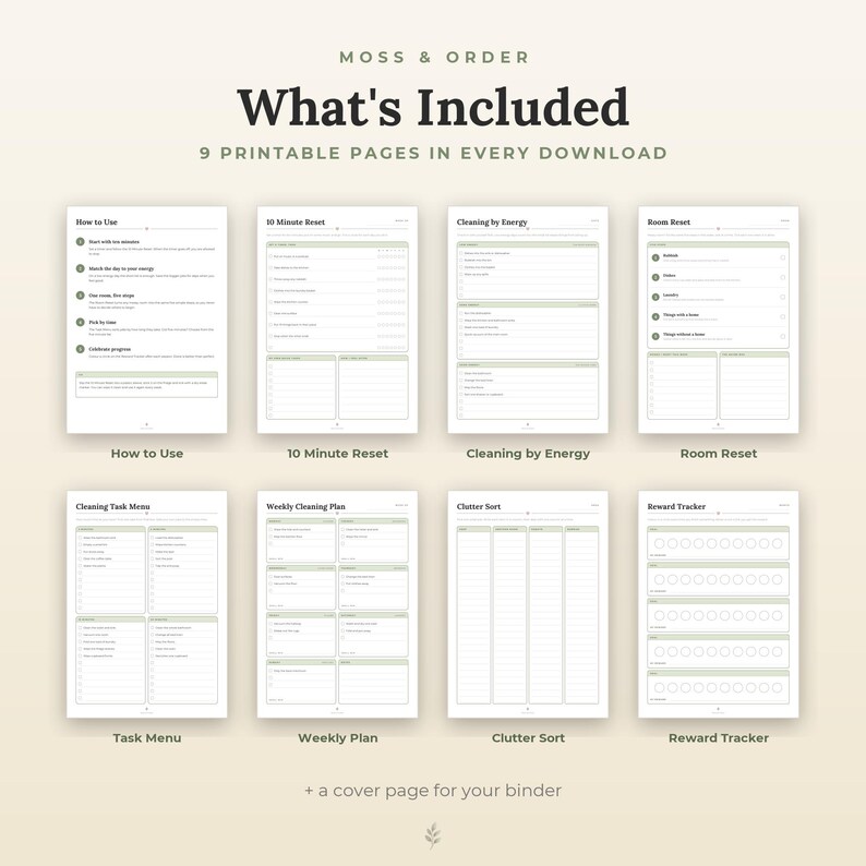 ADHD Cleaning Checklist Printable, 10 Minute Tidy, Low Energy Chores, Room Reset, A4 Letter imagen 5