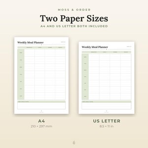 Home Organization Bundle Printable, Weekly Planner, Cleaning Schedule, Meal Planner, Grocery List image 6