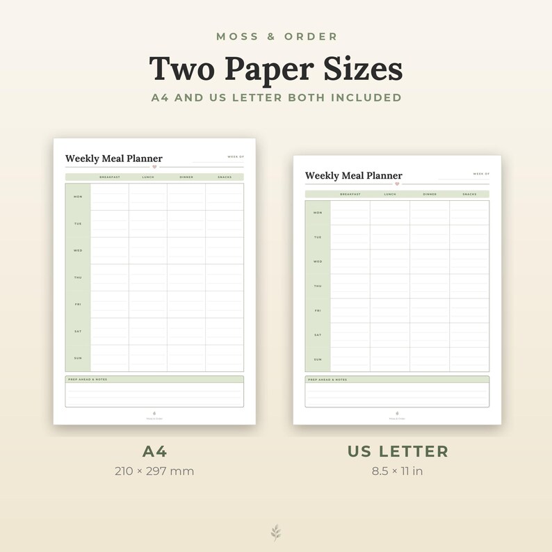 Home Organization Bundle Printable, Weekly Planner, Cleaning Schedule, Meal Planner, Grocery List image 6