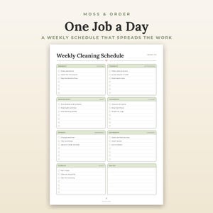 Home Organization Bundle Printable, Weekly Planner, Cleaning Schedule, Meal Planner, Grocery List image 4