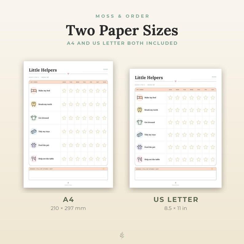 Kids Chore Chart Printable, Toddler Picture Routine, Star Rewards, Family Jobs, Ages 3-12 image 6