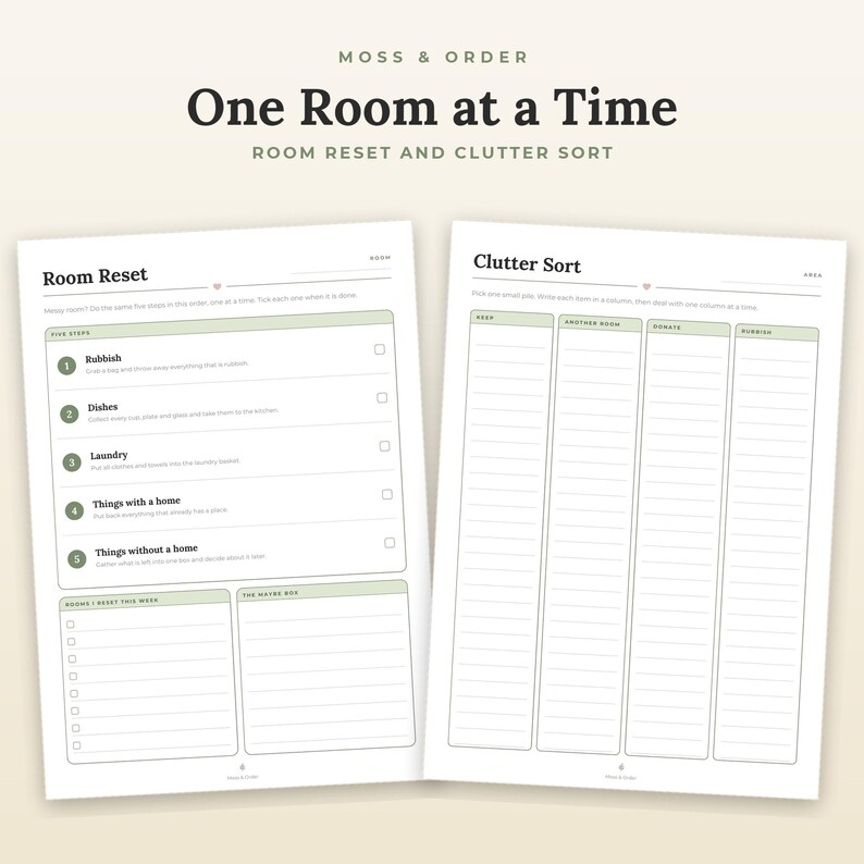 ADHD Cleaning Checklist Printable, 10 Minute Tidy, Low Energy Chores, Room Reset, A4 Letter imagen 4