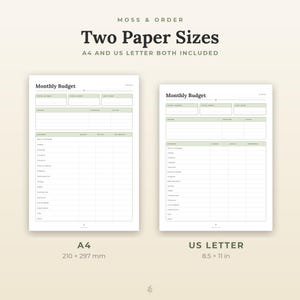Monthly Budget Printable, Expense Tracker, Weekly Spending Log, Simple Finance Sheet, A4 Letter imagen 4