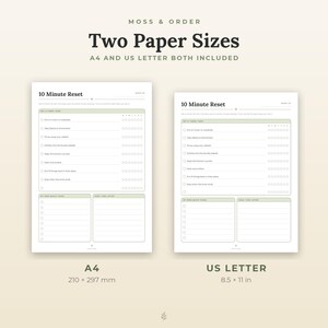 ADHD Cleaning Checklist Printable, 10 Minute Tidy, Low Energy Chores, Room Reset, A4 Letter imagen 6
