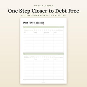Debt Payoff Planner Printable, Snowball Tracker, Loan Payment Log, Credit Card Chart, A4 Letter image 2