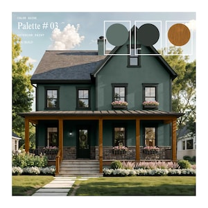 Paleta de colores de pintura, paleta de colores para exteriores, 3 versiones
