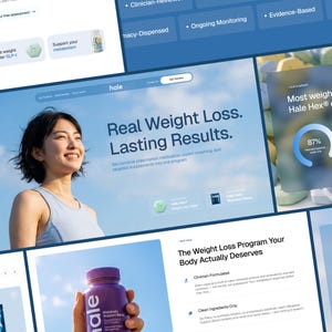 Weight Loss Supplement Website Template | Figma UI Kit for Wellness Brands
