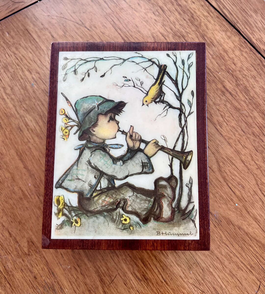 Vintage B Hummel Musical Jewelry Box Boy Harmonizing With a Etsy