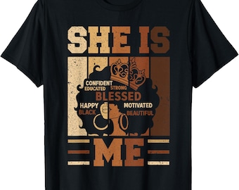 Beautiful-Blessed Afro Melanin Queen Unisex T-Shirt