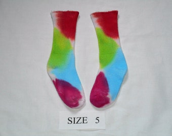 Children bamboo socks size 5, socks, hand dyed, OOAK