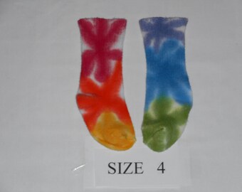 Children Hand Dyed Socks, Children Socks, Socks, Size 4