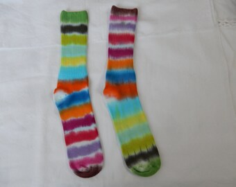 Socks, Hand Dyed Socks, Adult Size Socks, Bamboo Socks