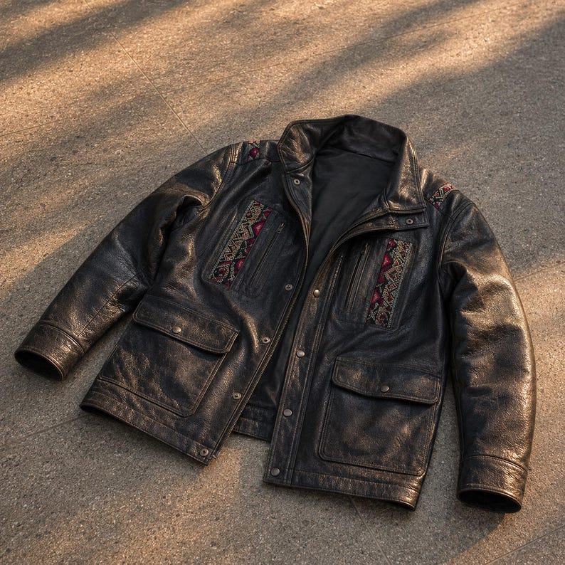 Women's Leather Biker Jacket, Vintage Moto Jacket, Western Jacket, Fashion Leather Jacket, Motorcycle Style, USA Duty Paid Shipping