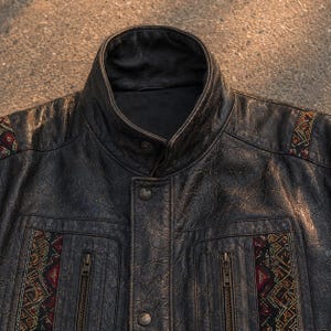 Women's Leather Biker Jacket, Vintage Moto Jacket, Western Jacket, Fashion Leather Jacket, Motorcycle Style, USA Duty Paid Shipping