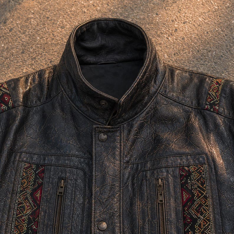 Women's Leather Biker Jacket, Vintage Moto Jacket, Western Jacket, Fashion Leather Jacket, Motorcycle Style, USA Duty Paid Shipping