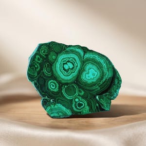 1pc Natural Malachite Crystal Slice | Home Office Desk Decor Metaphysical Healing Stone image 4