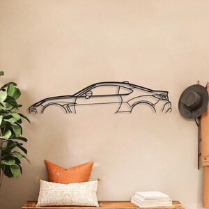 GR86 2022 Metal Wall Art JDM Sports Coupe Silhouette Decor Modern Performance Car Wall Decor Garage Decor Gift for Him
