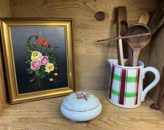 Boîte à bijoux en porcelaine fleurie