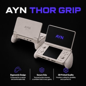 AYN Thor Grip Case with Stylus Holder, 3D Printed Ergonomic Shell