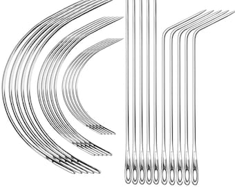 Heavy Duty Hand Sewing Needles Set – Upholstery, Leather, Carpet Repair Tools