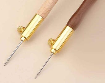 Tambour Embroidery Hook Set with 3 Needles, French Crochet Needle Pen Tool