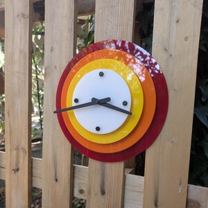 Sunset Clock — Strata Collection, handmade colored plexiglass