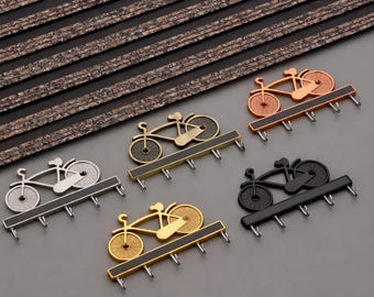 Bicycle Metal Key Holder | Decorative Wall Organizer | Home Decor Hook Rack | Gift for Cycling Lovers