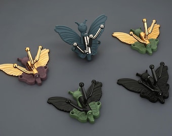 Soporte de pared con forma de mariposa para llaves / Soporte decorativo para llaves con organizador de entrada, decoración del hogar, regalo