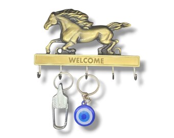 Gancho para llaves, ganchos de pared decorativos de metal, soporte para llaves – organizador de entrada para el hogar, decoración de regalo única