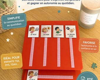 Kit di comunicazione per bambini autistici – Pittogrammi stampabili – Supporto visivo per ASD – Routine, Bisogni, PDF